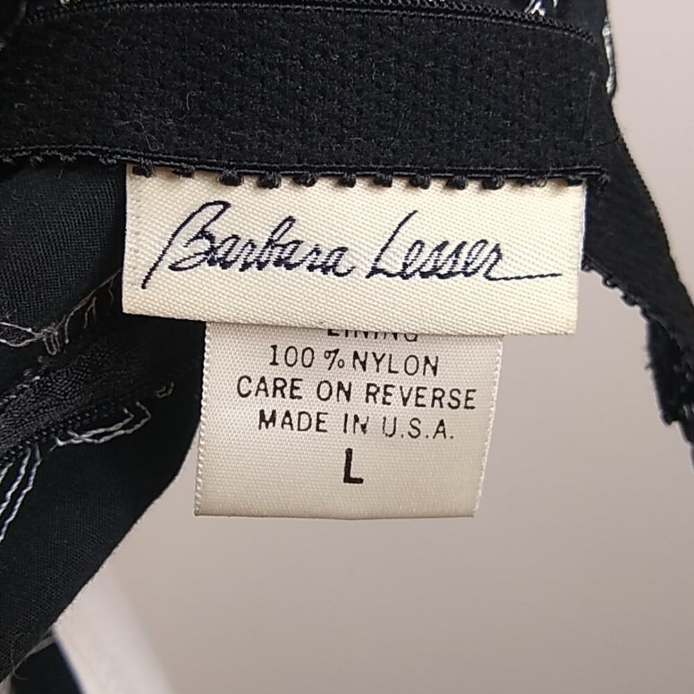 Barbara Lesser Floral Embroidered Sheath Dress Lg - Picture 8 of 9